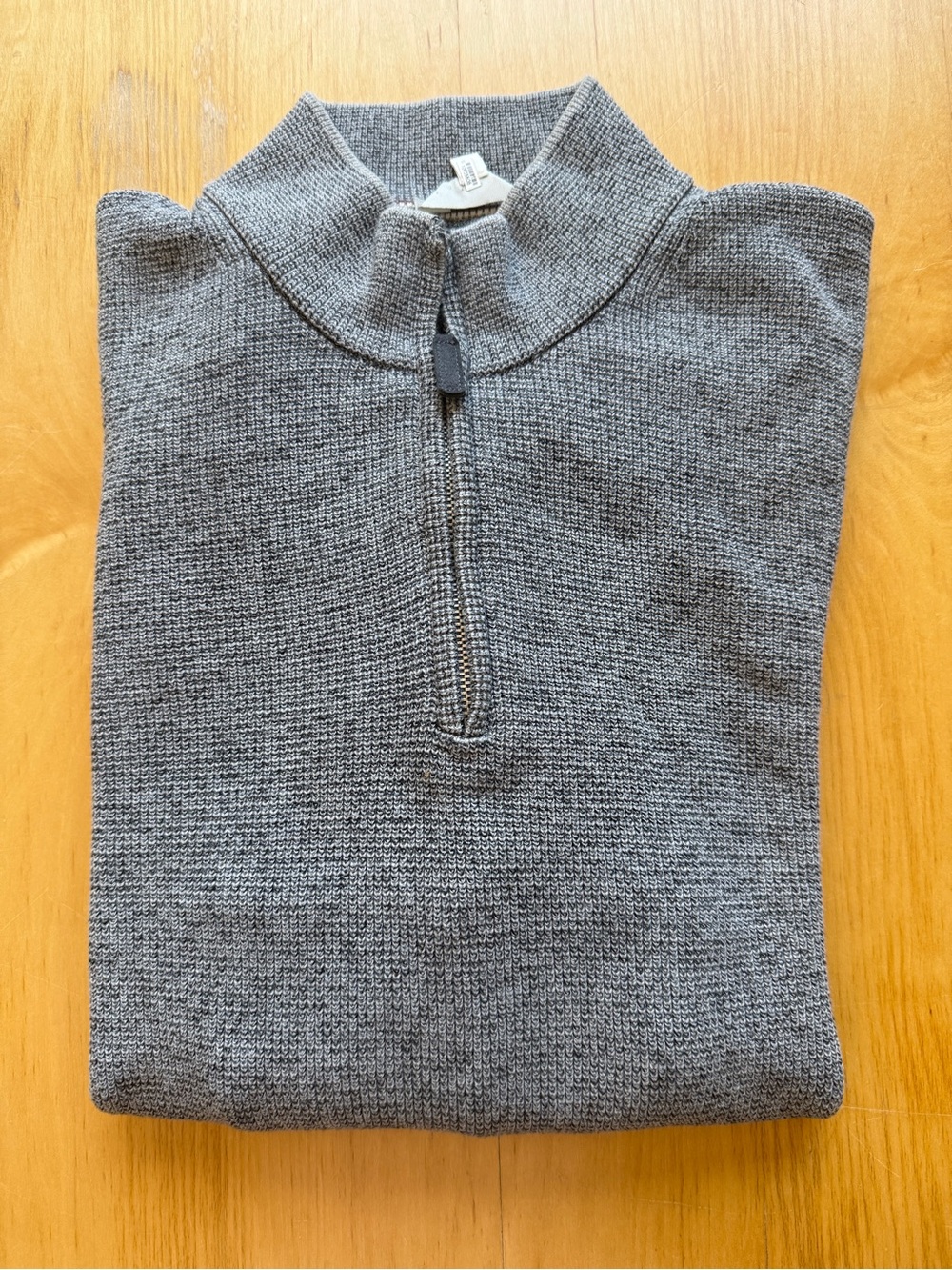 Jack Victor Gray 1/4 Zip Mock Neck Knit Sweater Men’s XL Luxury Wool Blend